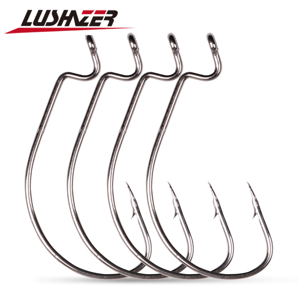 LUSHAZER 10pcs/lot Carbon Stee - Fishing Hook Assortment recension och pris