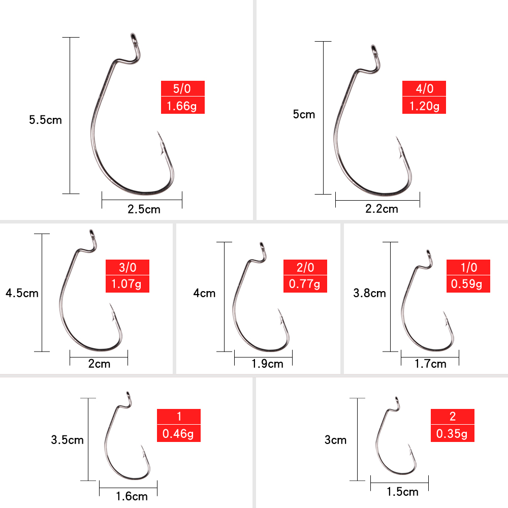 LUSHAZER 10pcs/lot Carbon Stee - Fishing Hook Assortment recension och pris