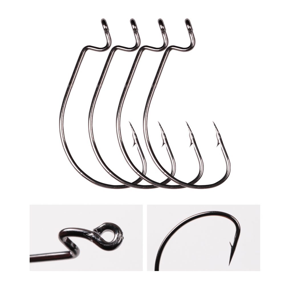 LUSHAZER 10pcs/lot Carbon Stee - Fishing Hook Assortment recension och pris