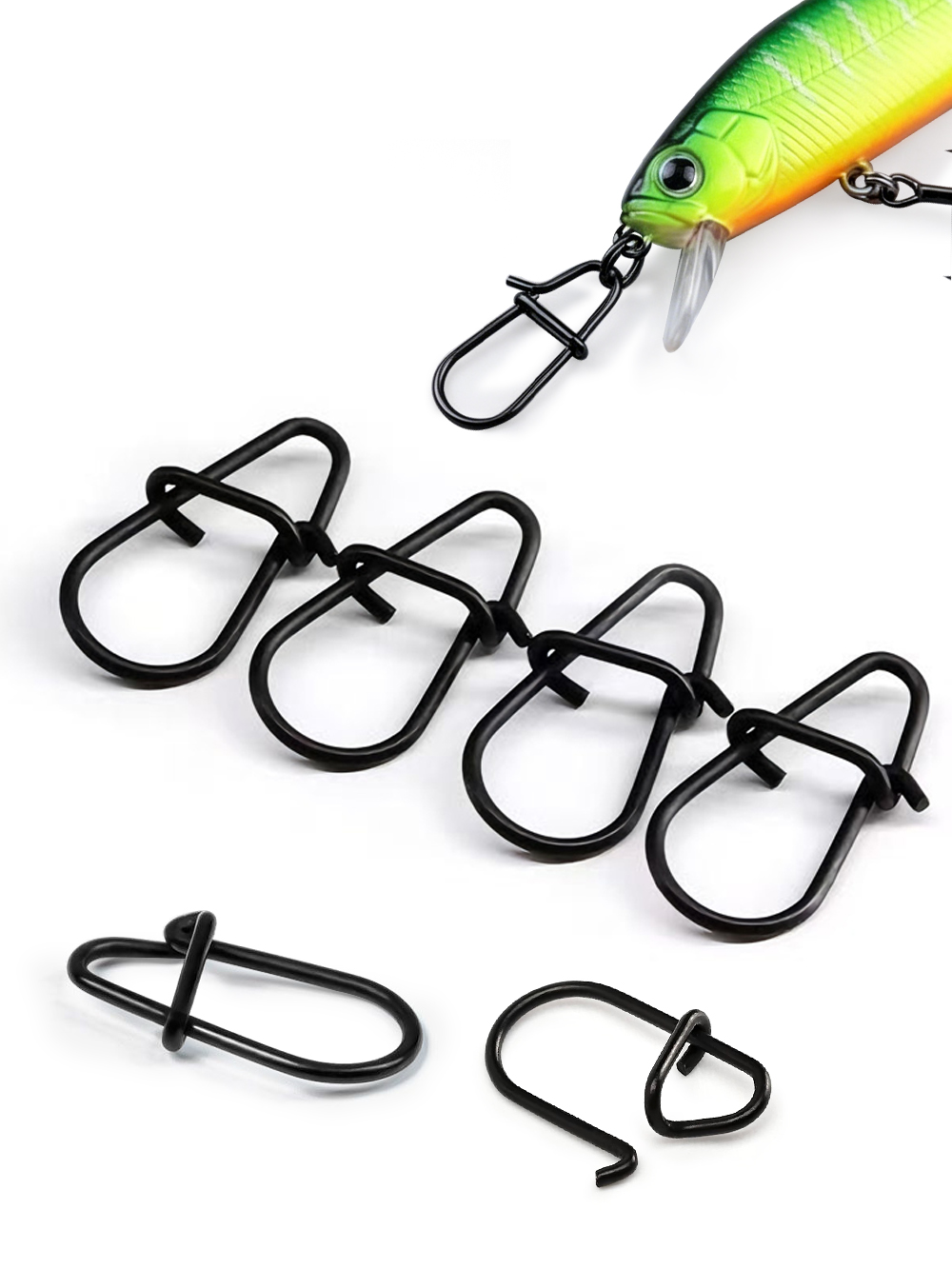 GOBAIT 100Pcs Black Stainless  - Fishing Hook Offset recension och pris