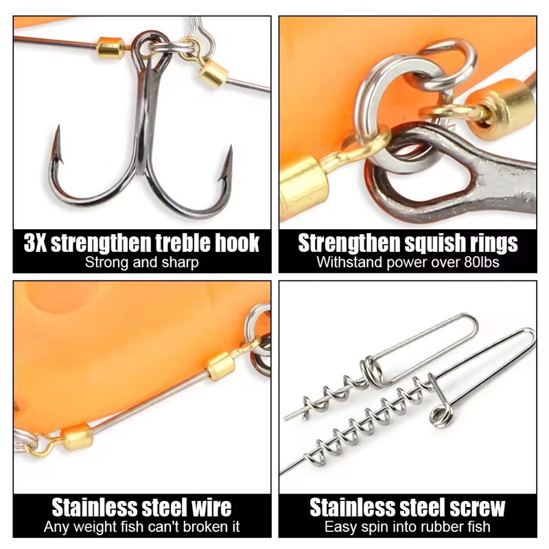 Fishing Hook Rigs Steel Leader - Fishing Hook Treble recension och pris