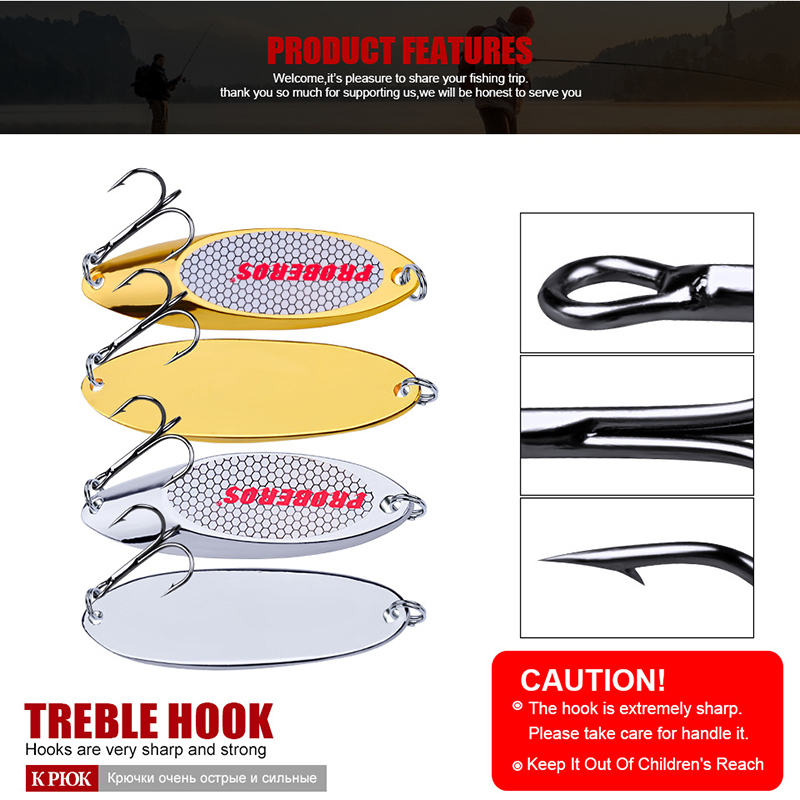 Metal Spoon Fishing Lure 3g-60 - Fishing Hook Treble recension och pris