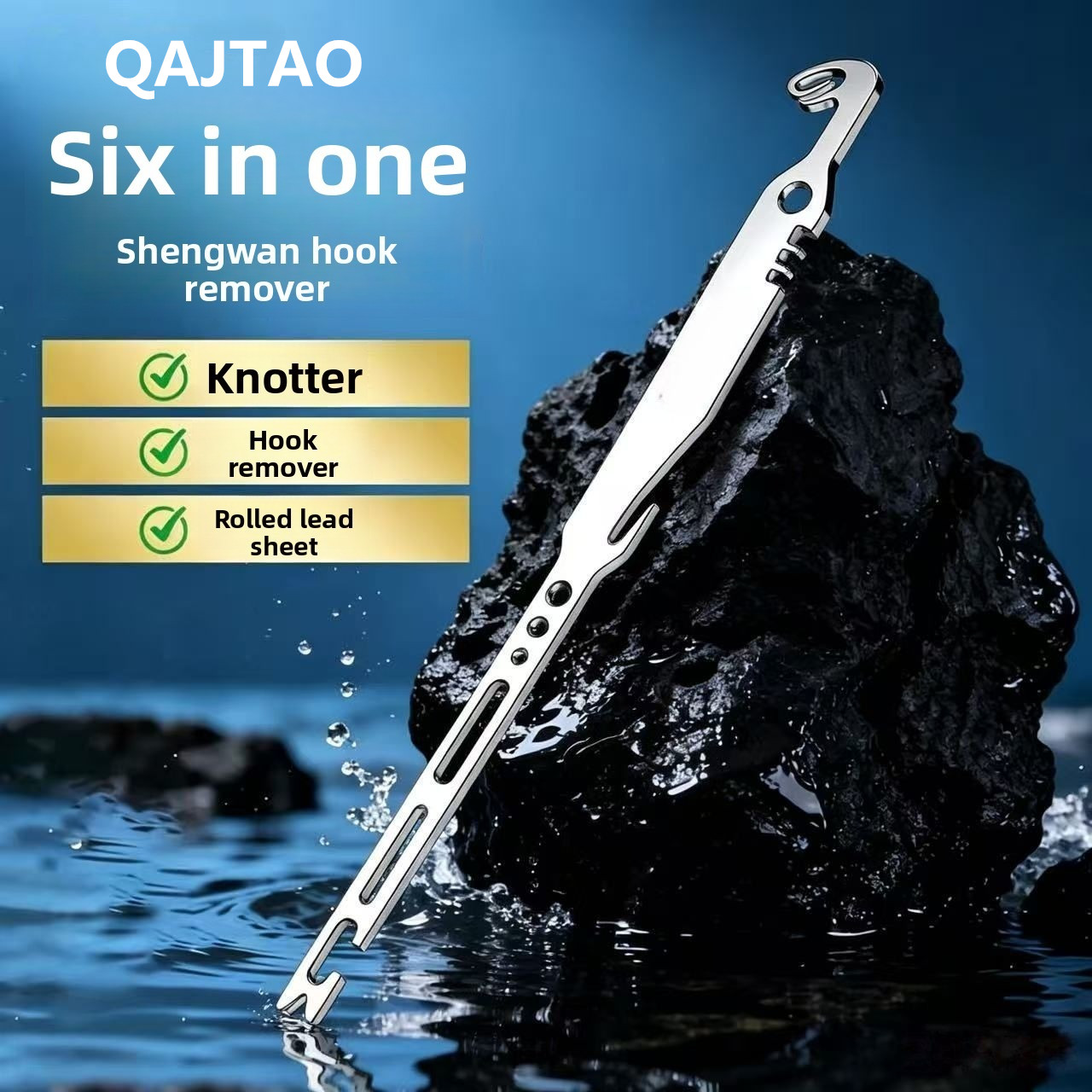 QAJTAO 4 Pieces 6-in-1 Stainle - Fishing Hook Sharpener recension och pris